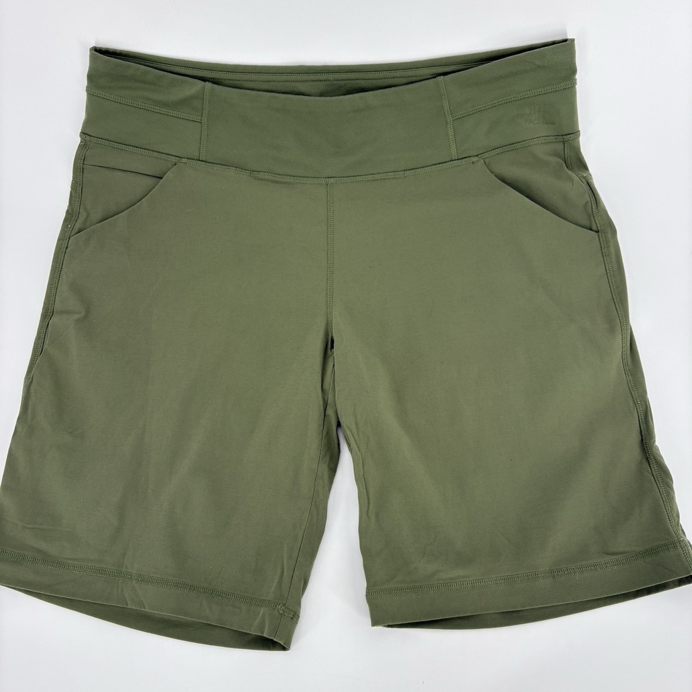 The North Face Do Everything Shorts Large Olive Green Bike Stretch Yoga